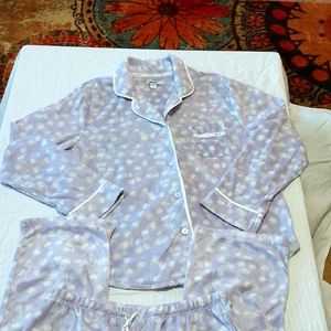 DKNY Pajama Set With Pockets Large Purple